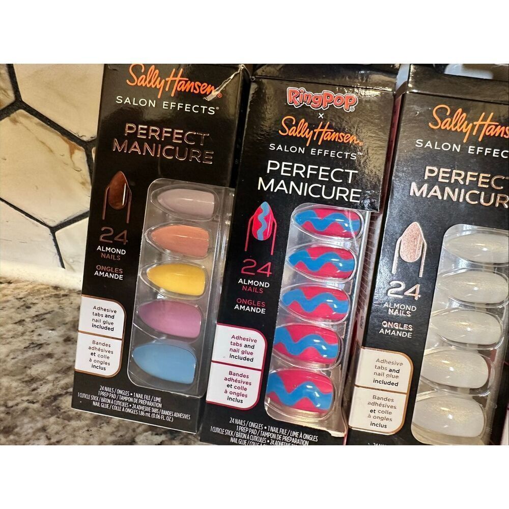 Sally Hansen Perfect Manicure Almond Shaped Nails With Nail Glue - Picture 2 of 7
